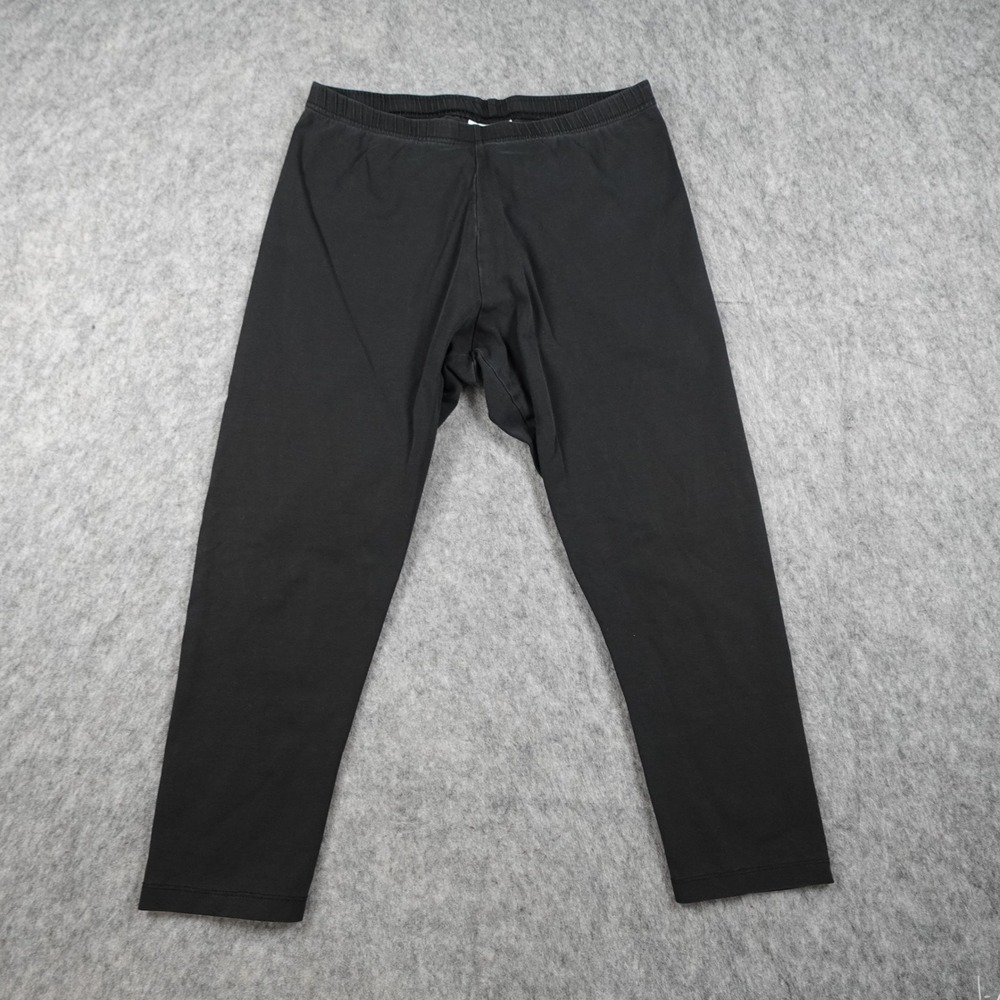 J Jill Leggings Women Small Black Pima Cotton Spandex Capri Knit Elastic Waist
